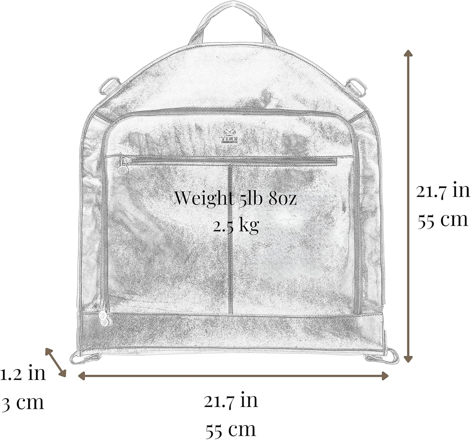 Thumbnail 5 de Time Resistance Leather Garment Bag – Slim Carry-on Suitcase for Dress Protection