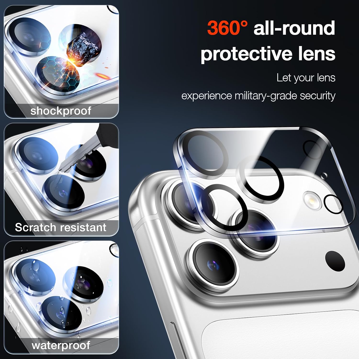 Thumbnail 6 de LK 3er Pack KameraSchutz für iPhone 17 Pro – 0,3 mm Panzerglas mit Militärstandard