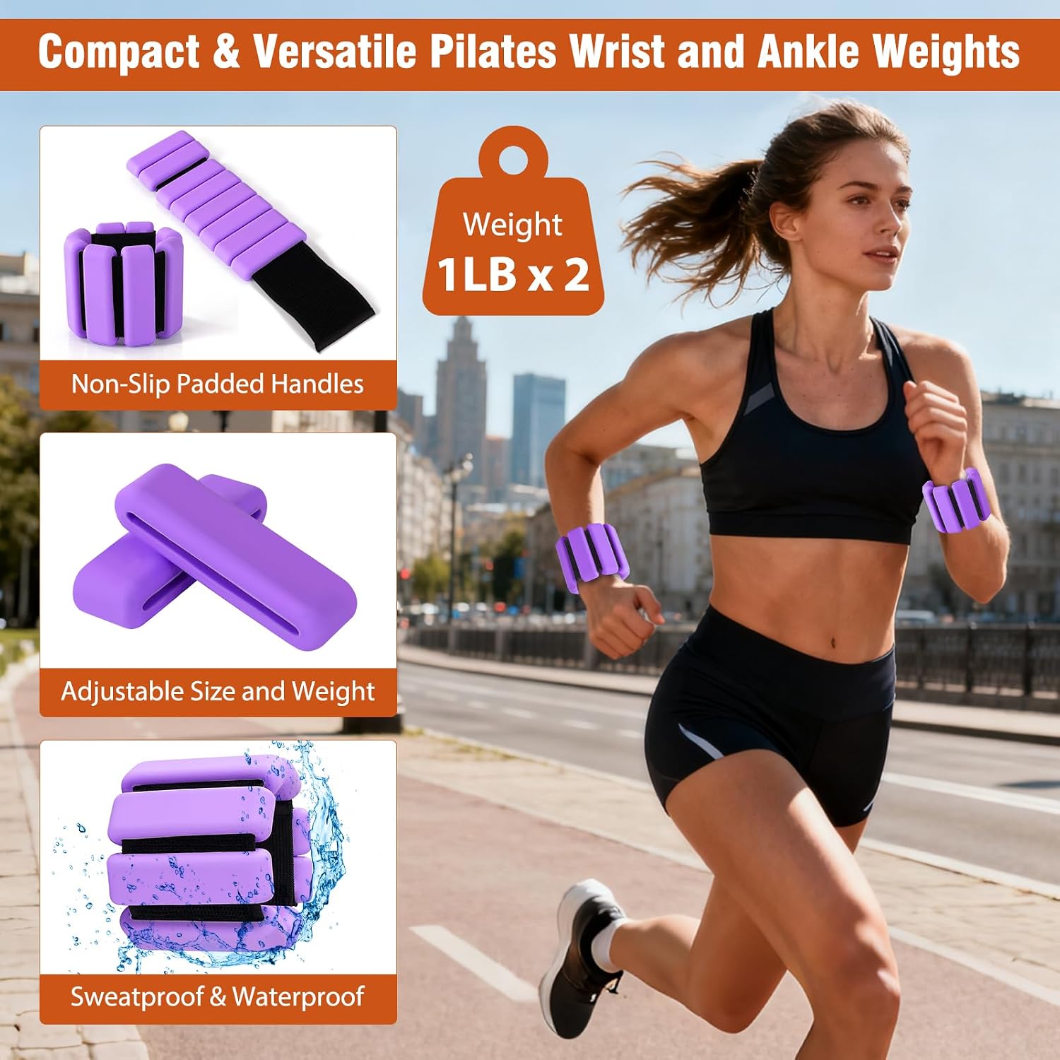 Thumbnail 6 de Muuruu Pilates Ring Set Kit with 14-Inch Ring, Ball, Bands and Weights