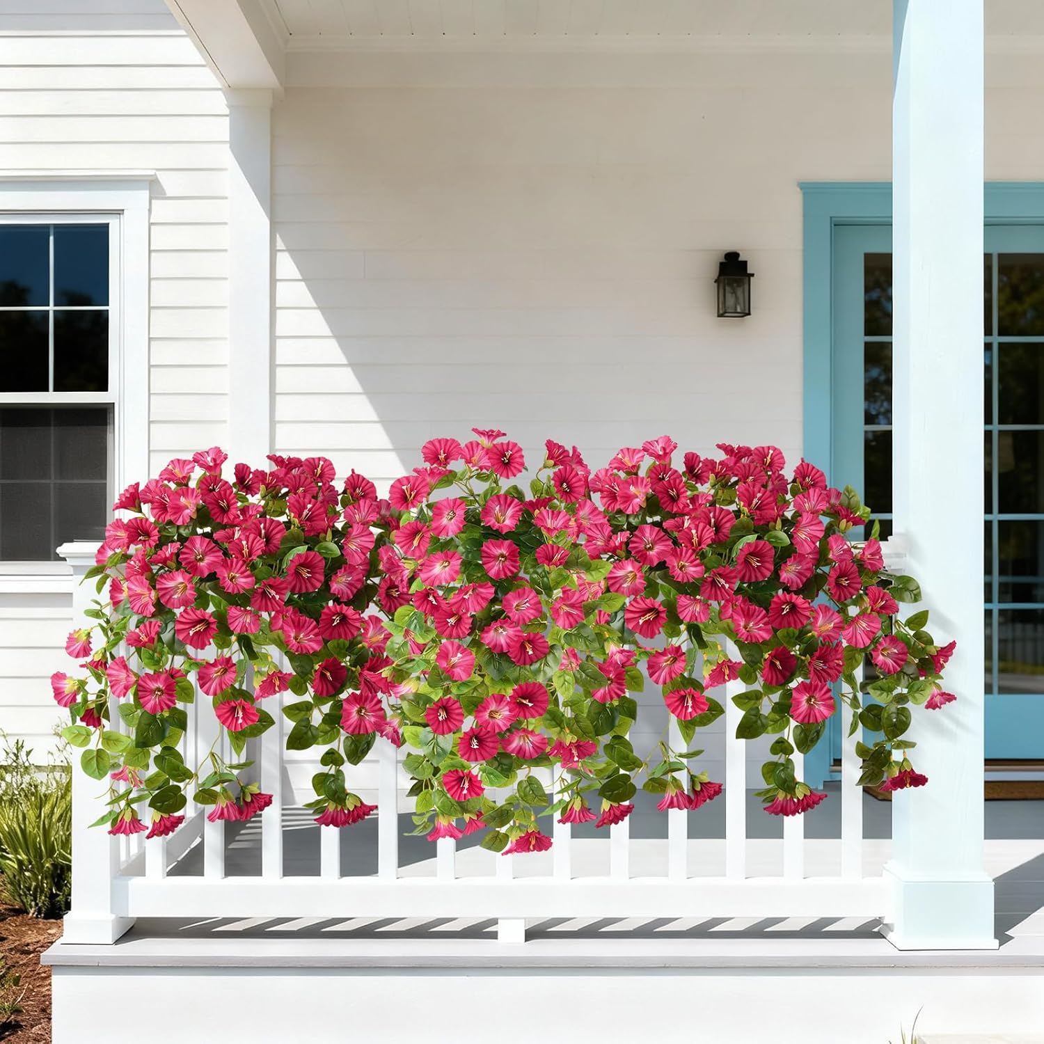 Thumbnail 1 de Homsunny UV-Resistant Faux Petunias for Outdoors (Red)
