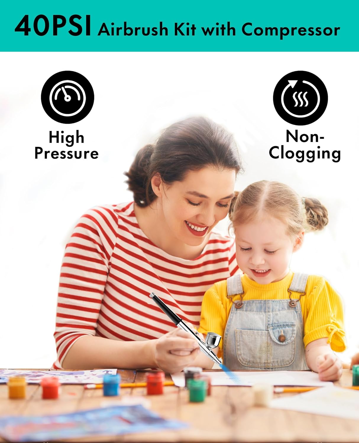 Thumbnail 1 de Omeyo Airbrush Kit 48 PSI airbrush set 🎨