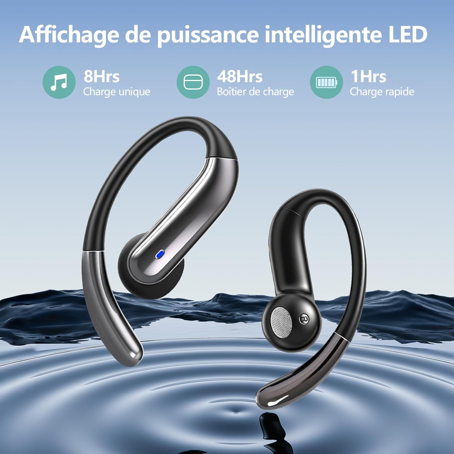 Thumbnail 3 de AI Instant Translator Casque 164 Langues — Écouteurs ouverts 4 en 1 pour musique, traduction et voyage