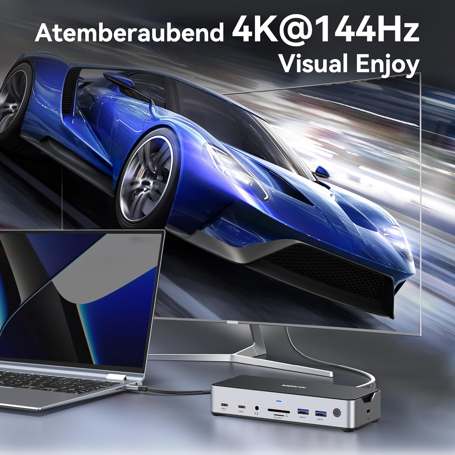 Thumbnail 4 de USB C Docking Station 3 Monitors 150W
