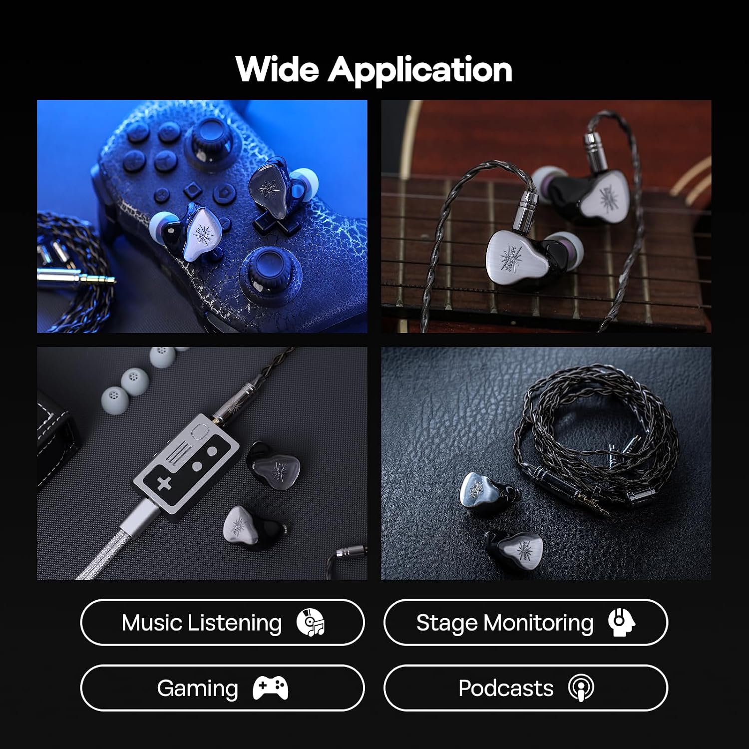 Thumbnail 4 de Linsoul Kiwi Ears KE4 In Ear Monitor 2DD+2BA Hybrid Earphone