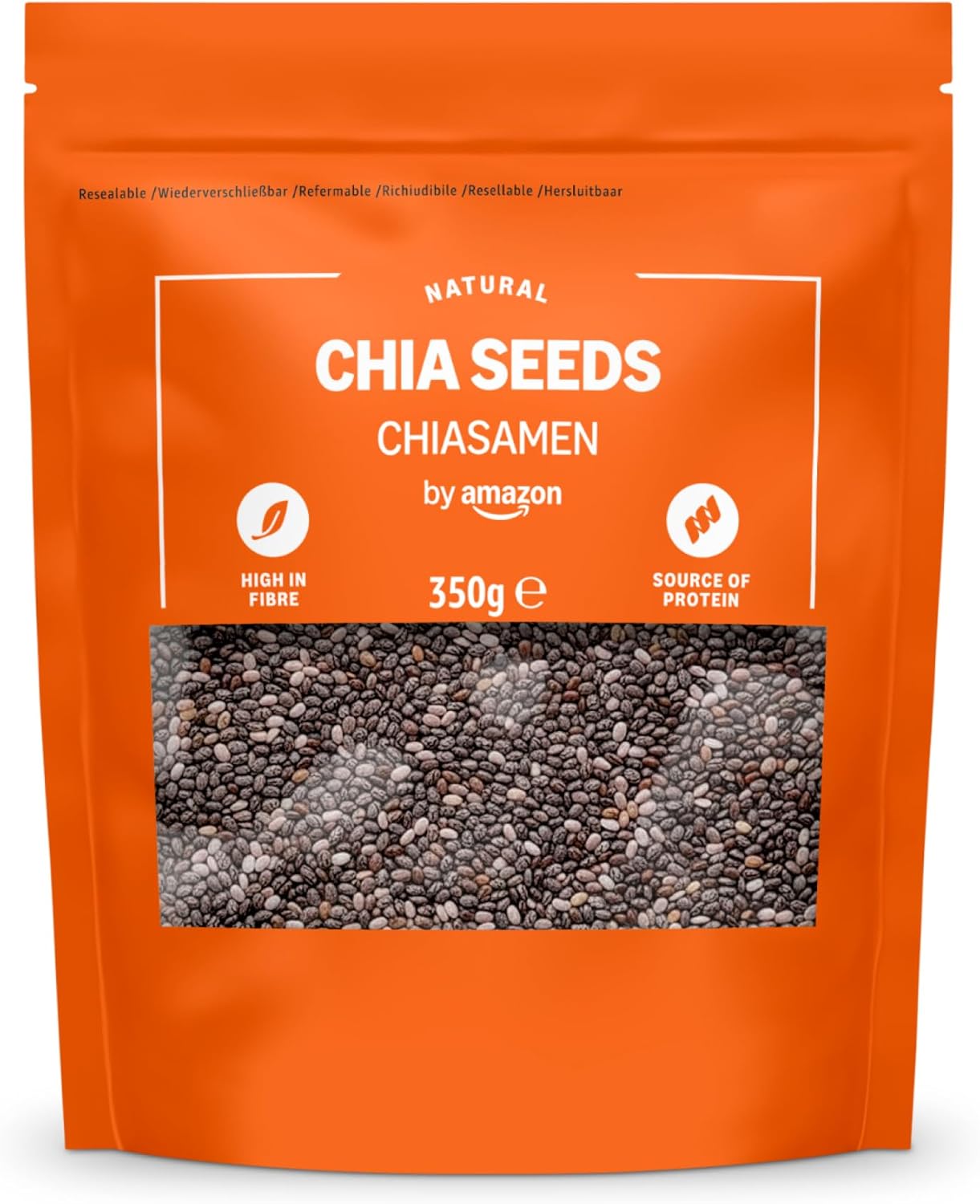 Detalle de By Amazon Graines de Chia, 350 g – lot de 4