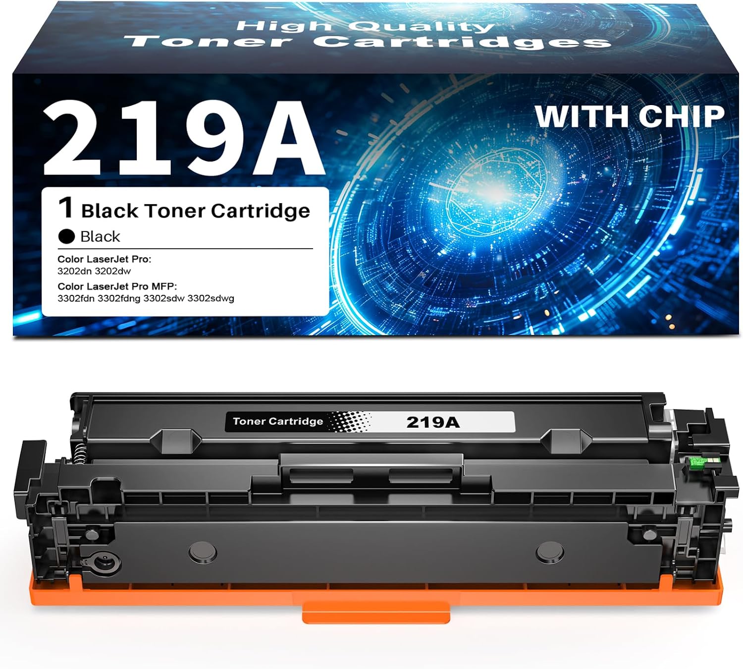 Detalle de Skydo 219A Toner Nero con Chip per HP Color LaserJet Pro 3202/3302 – W2190A 219X