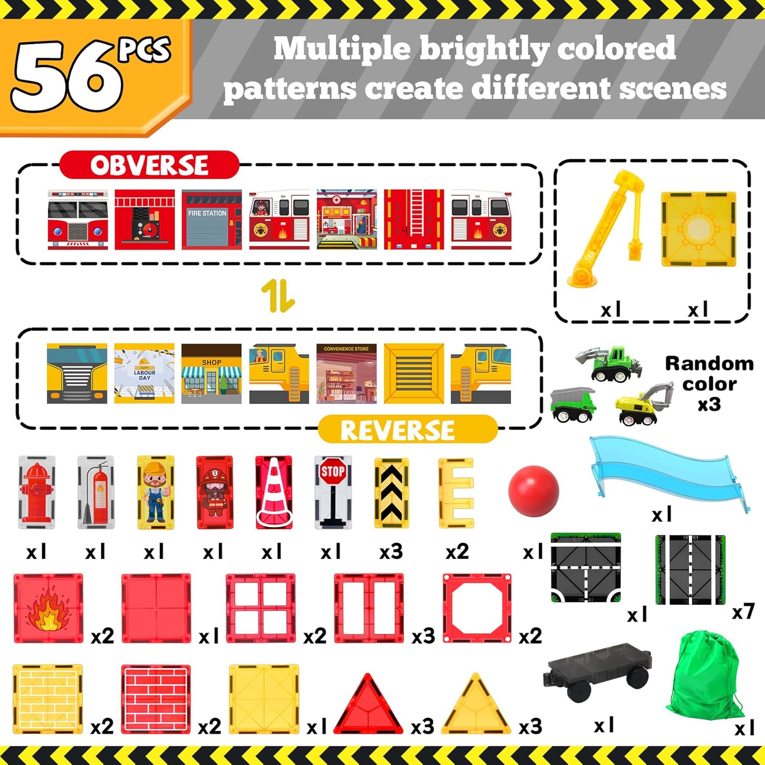 Detalle 2 de Magnetic Tiles 56PCS 🧩