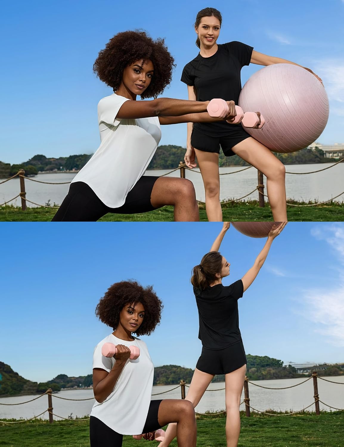 Thumbnail 4 de T-shirt de sport femme Gyabnw à manches courtes : séchage rapide pour yoga, fitness et running