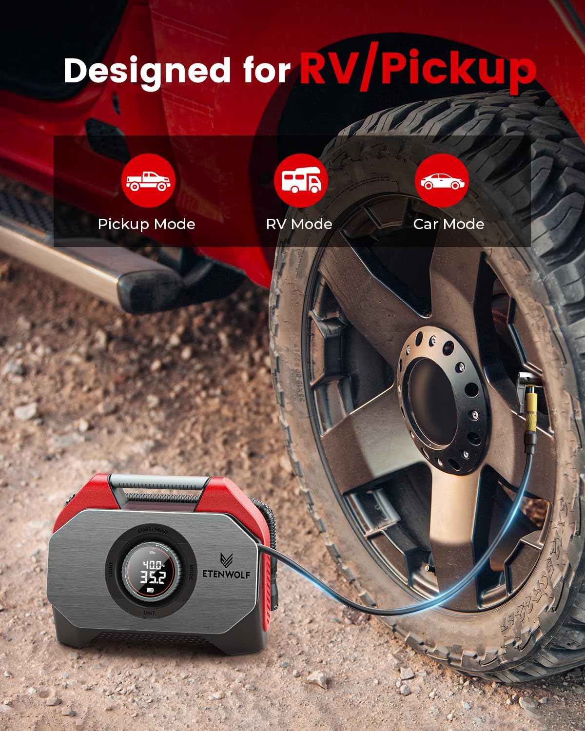 Thumbnail 2 de ETENWOLF VORTEX S6SE 15600 mAh Cordless Tire Inflator