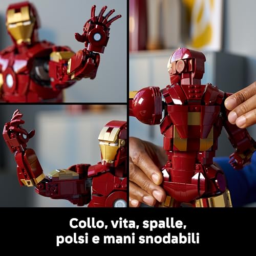 Detalle de LEGO Marvel Iron Man Mark 3 Edizione del Collezionista 76344 – Action Figure da Esposizione