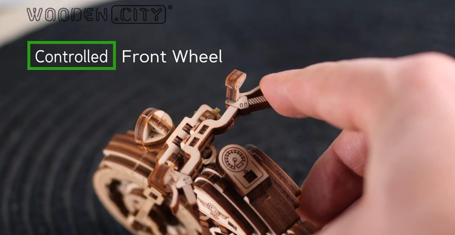 Thumbnail 5 de WOODEN.CITY Cruiser V-Twin Motorcycle 3D puzzle 🧩