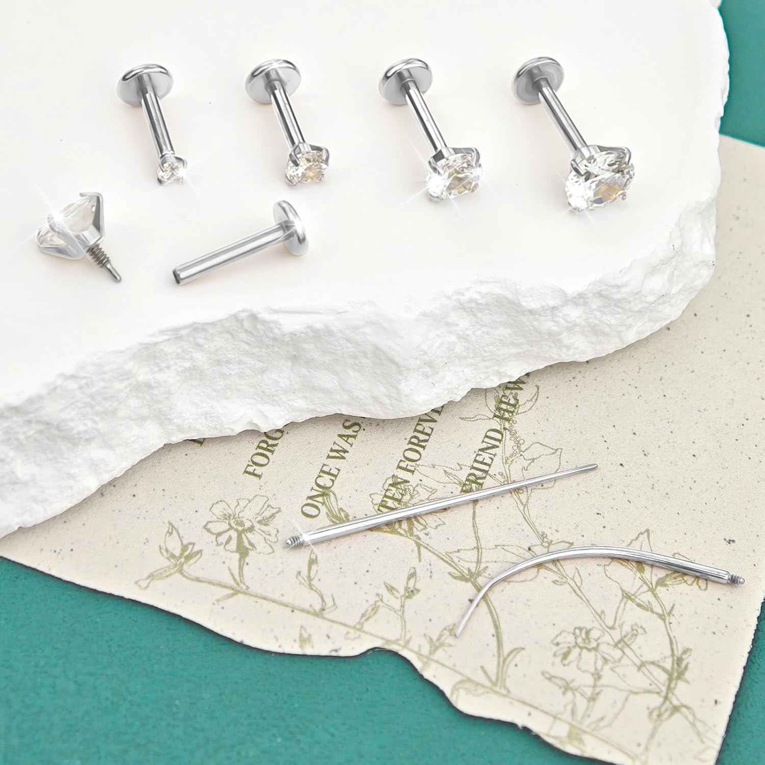 Thumbnail 6 de Flat Back Stud Earrings in 316L Surgical Steel