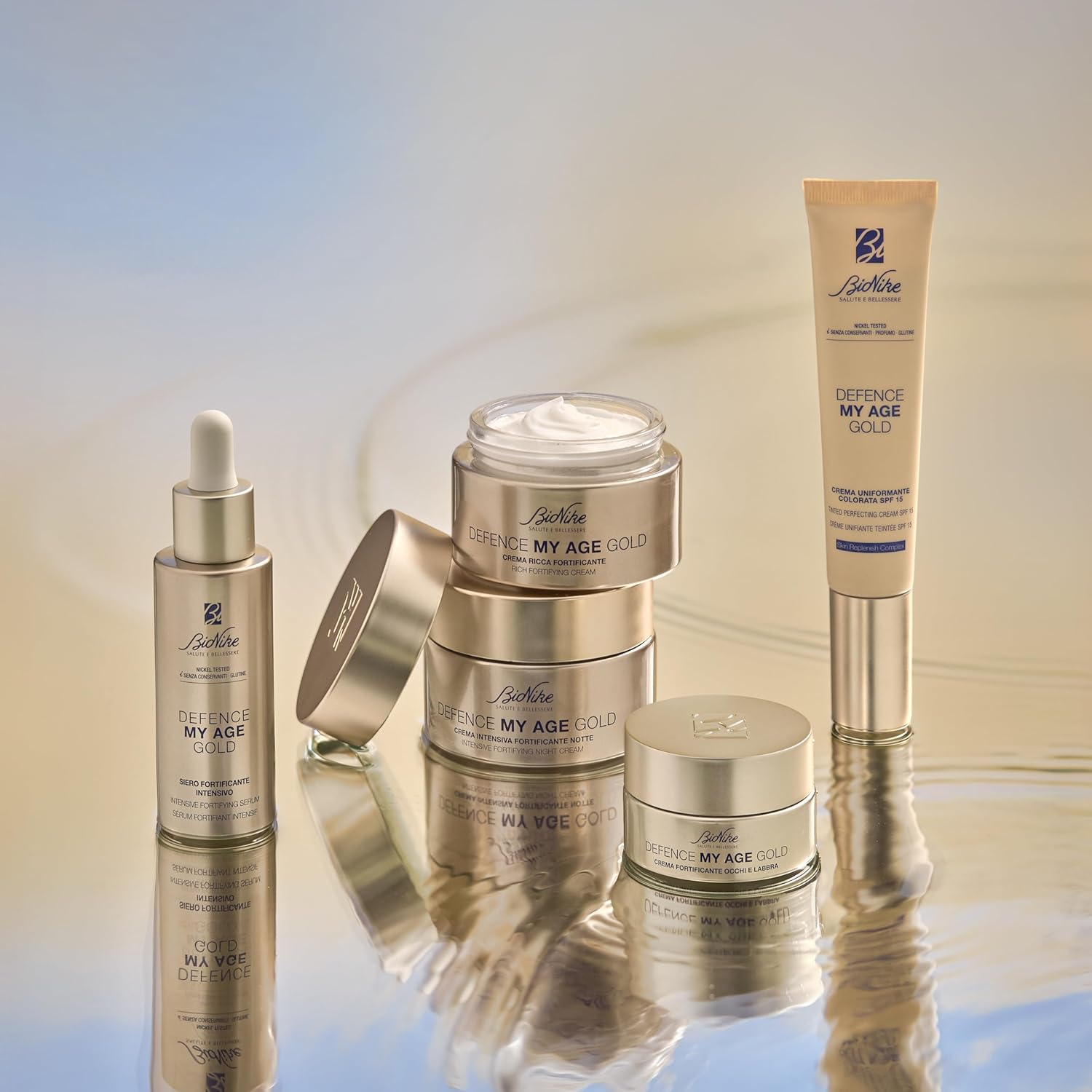 Detalle 2 de BioNike Defence My Age Gold: crema contorno occhi e labbra anti-rughe da 15 ml