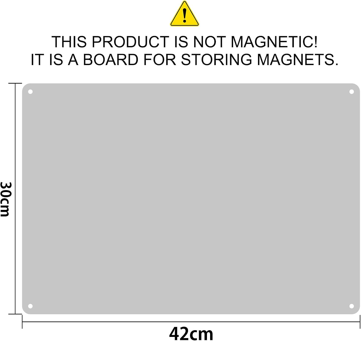 Thumbnail 1 de ALANGDUO Magnettafel-Set aus Edelstahl 42 × 30 cm, 2 Stück – Wandtafel grau
