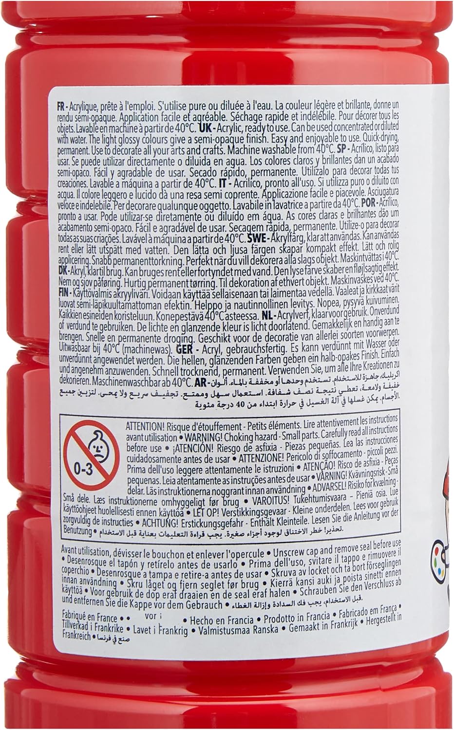 Detalle de Lefranc Bourgeois Acrylique liquide Essentiel pour enfants – Assortiment 10 x 500 ml