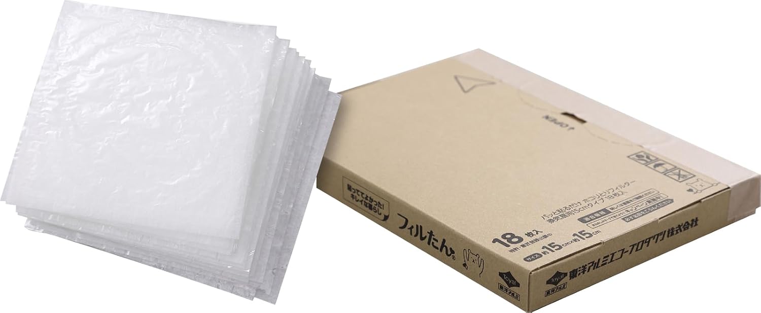 Detalle de 東洋アルミ フィルたん S5470 ホコリ取りフィルター 約15cm×15cm・18枚入り