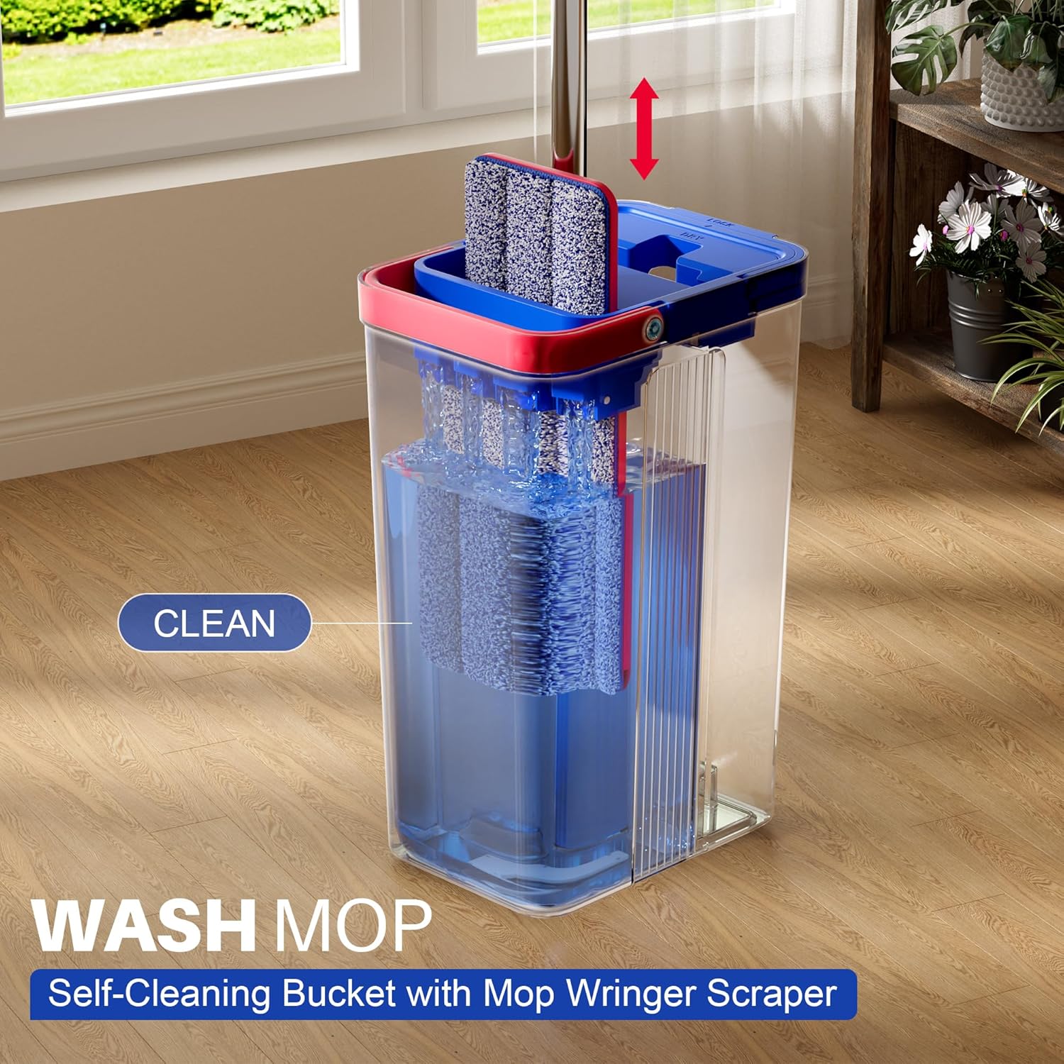 JOYMOOP Mop and Bucket Set with 6 Pads ⚙