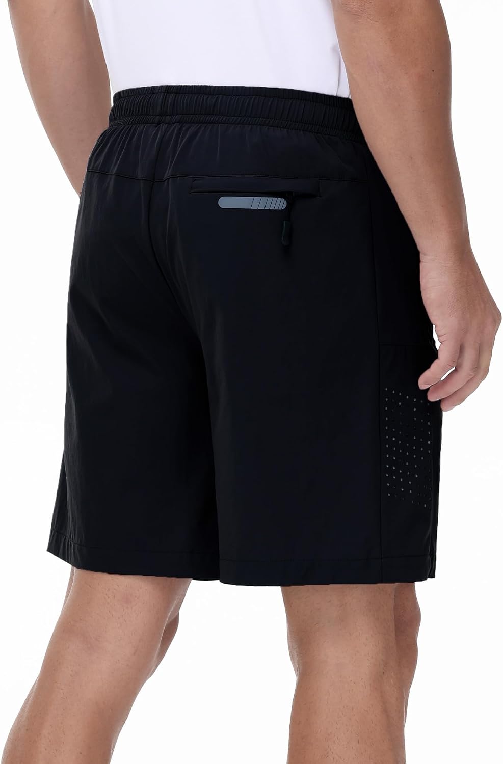 Detalle de Rvinroo Men's 8-Inch Sports Shorts with Zip Pocket