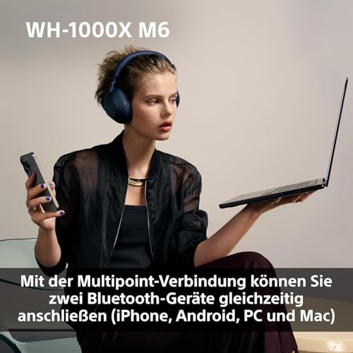 Thumbnail 10 de Sony WH-1000XM6 kabellose Noise Cancelling-Kopfhörer – Signature Hi-Res Sound, faltbares Design, 30 Std. NC
