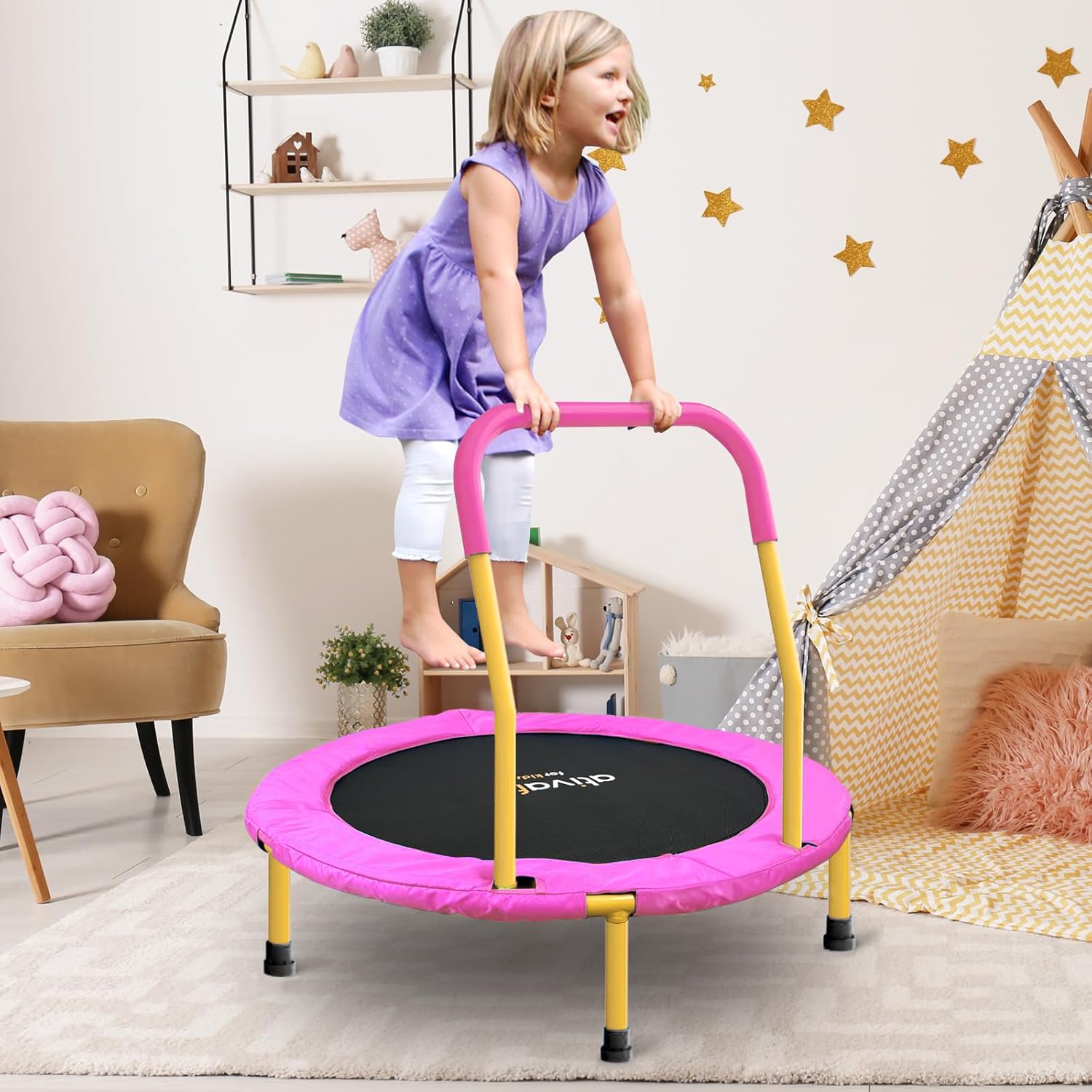 Thumbnail 6 de ATIVAFIT 36-Inch Toddler Trampoline with Foam Handle