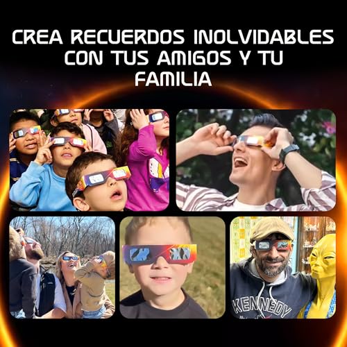 Detalle 2 de Galaxium 25x Gafas Eclipse Solar ISO 12312-2 | Seguridad certificada para observación directa