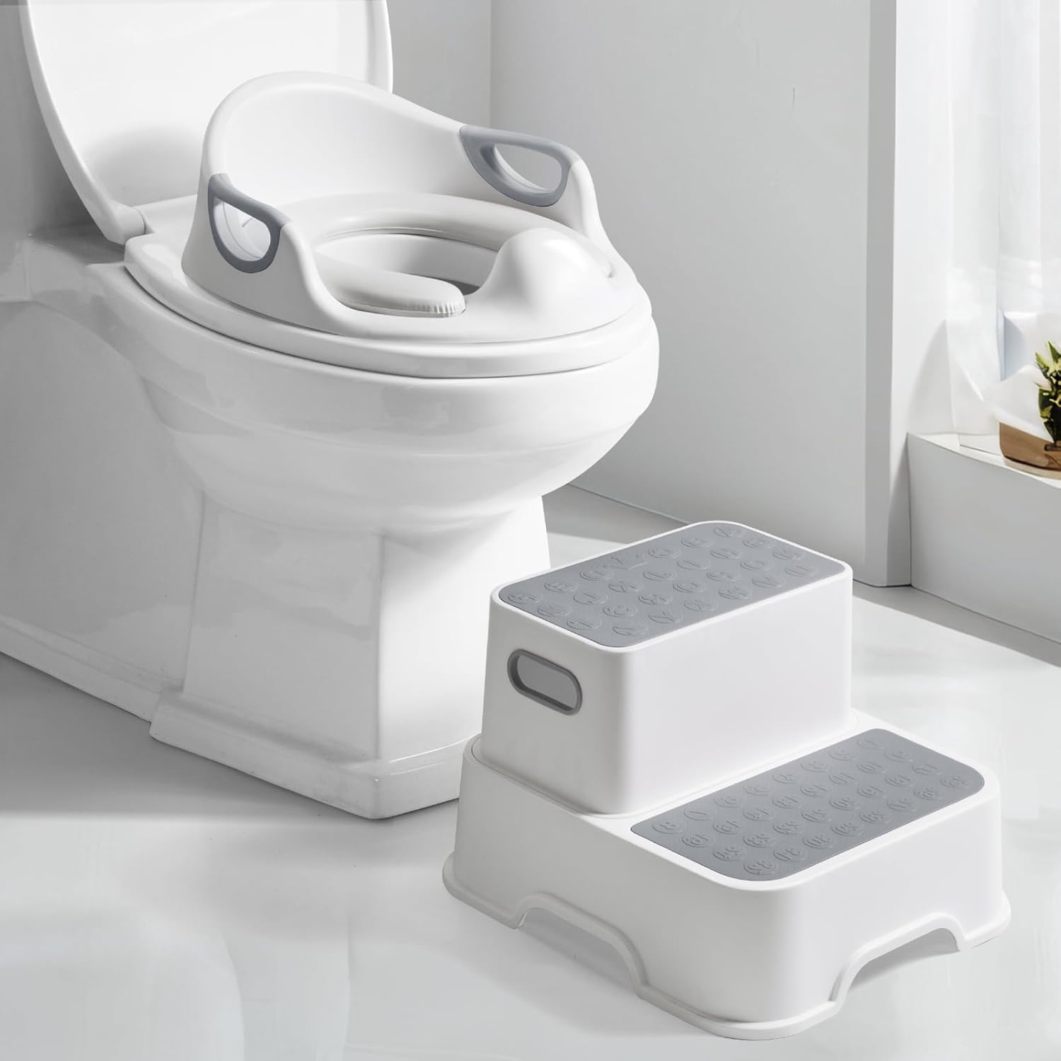 Detalle de DEANIC Toilettensitz für Kinder mit 2‑Stufen Hocker 🚽