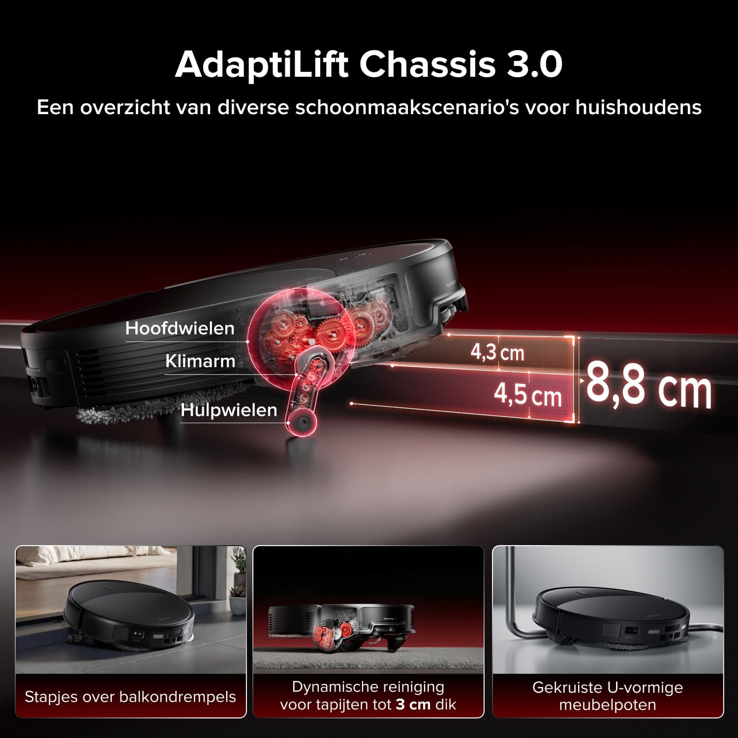 Detalle 2 de roborock Saros 20 Set robotstofzuiger met dweilfunctie, 36.000 Pa en RockDock