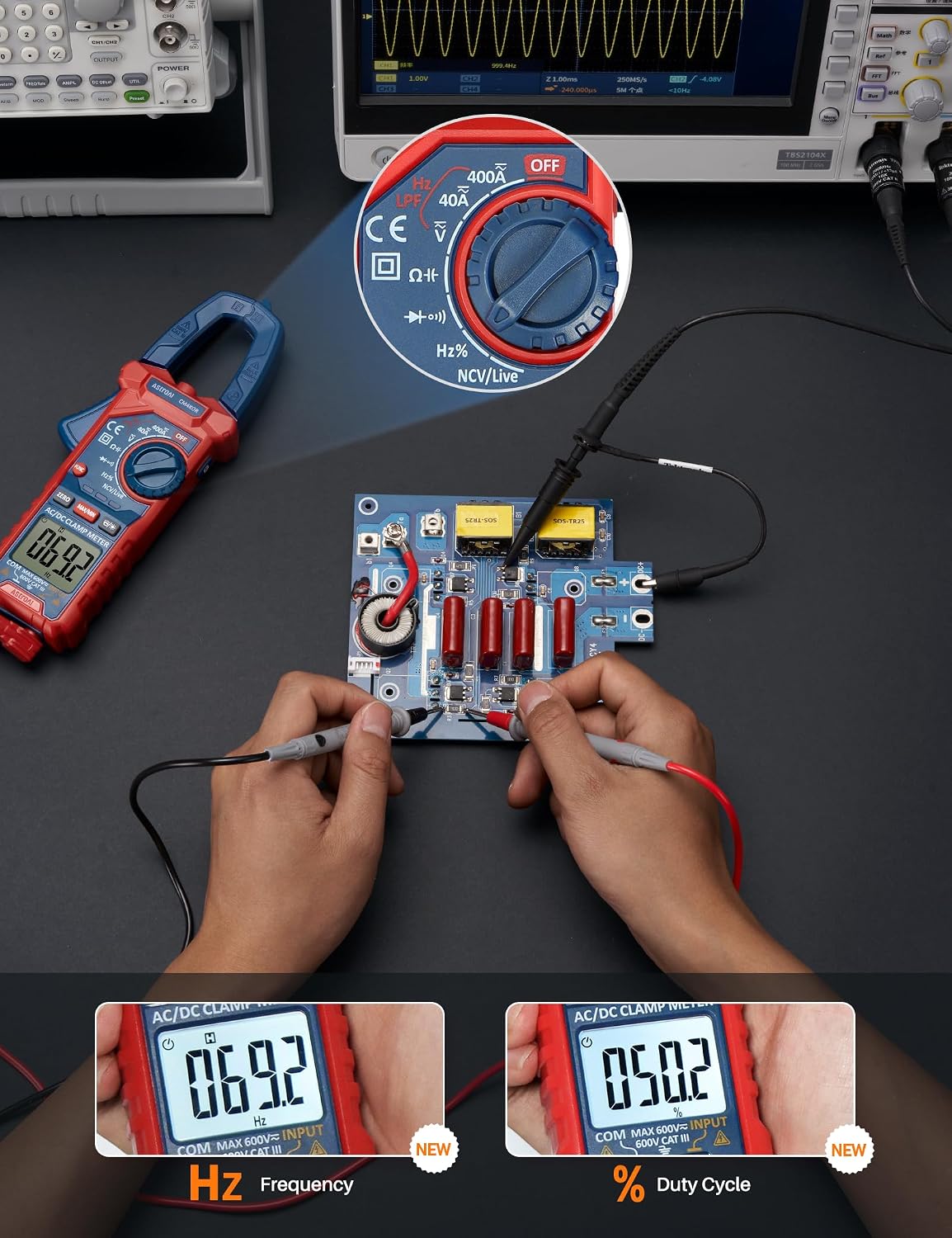 Detalle 1 de AstroAI 4000-Count Digital Clamp Meter with TRMS and NCV