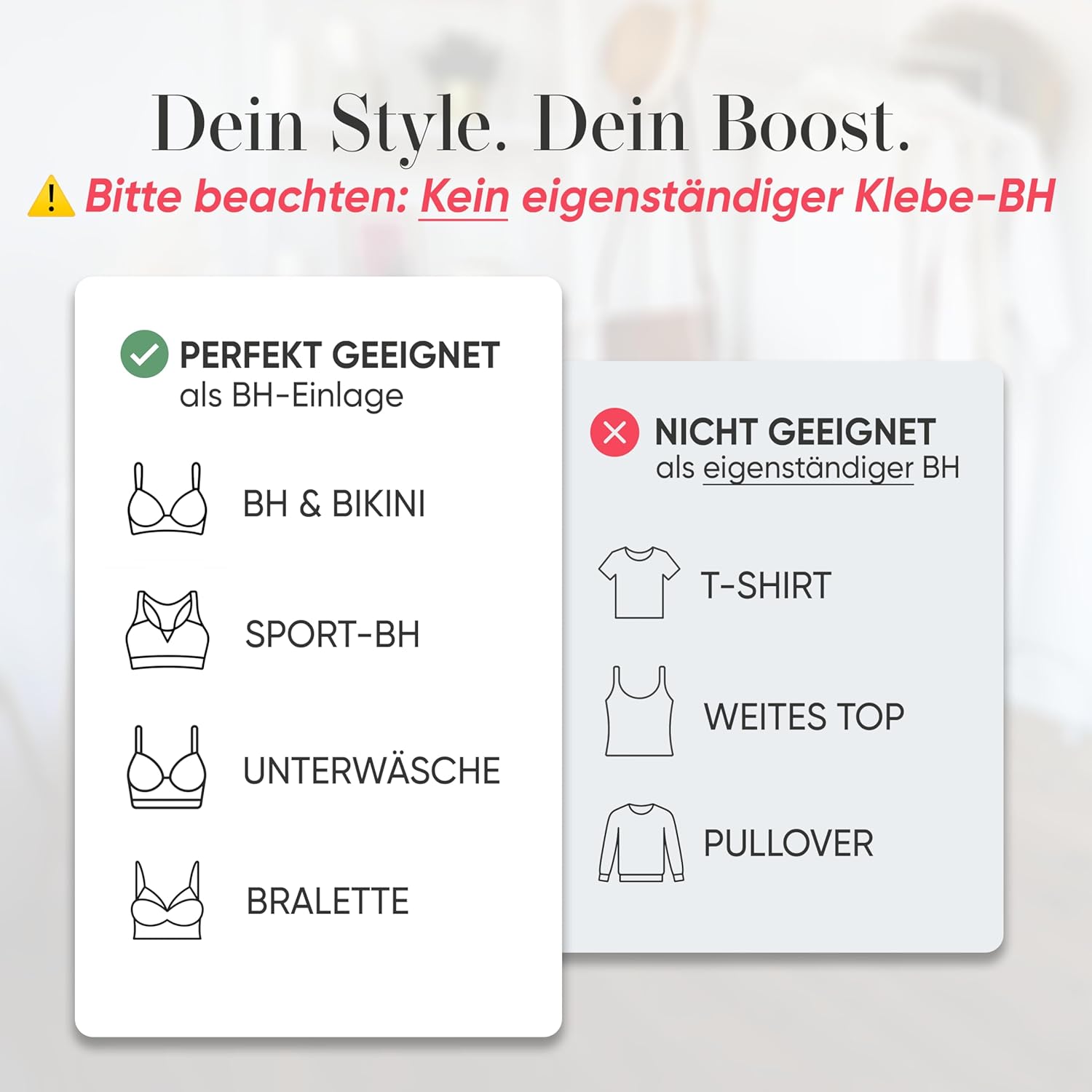 Detalle 2 de Lillypads® Push Up Pads – selbstklebende BH-Einlagen für Push-up-Effekt (Cup A–D)