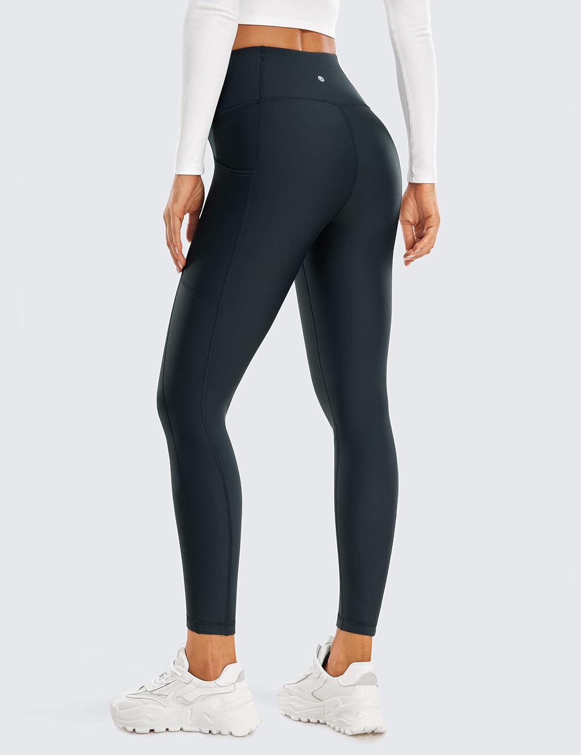 Detalle 2 de Legging thermique femme CRZ YOGA à taille haute avec poches (True Navy, 44)