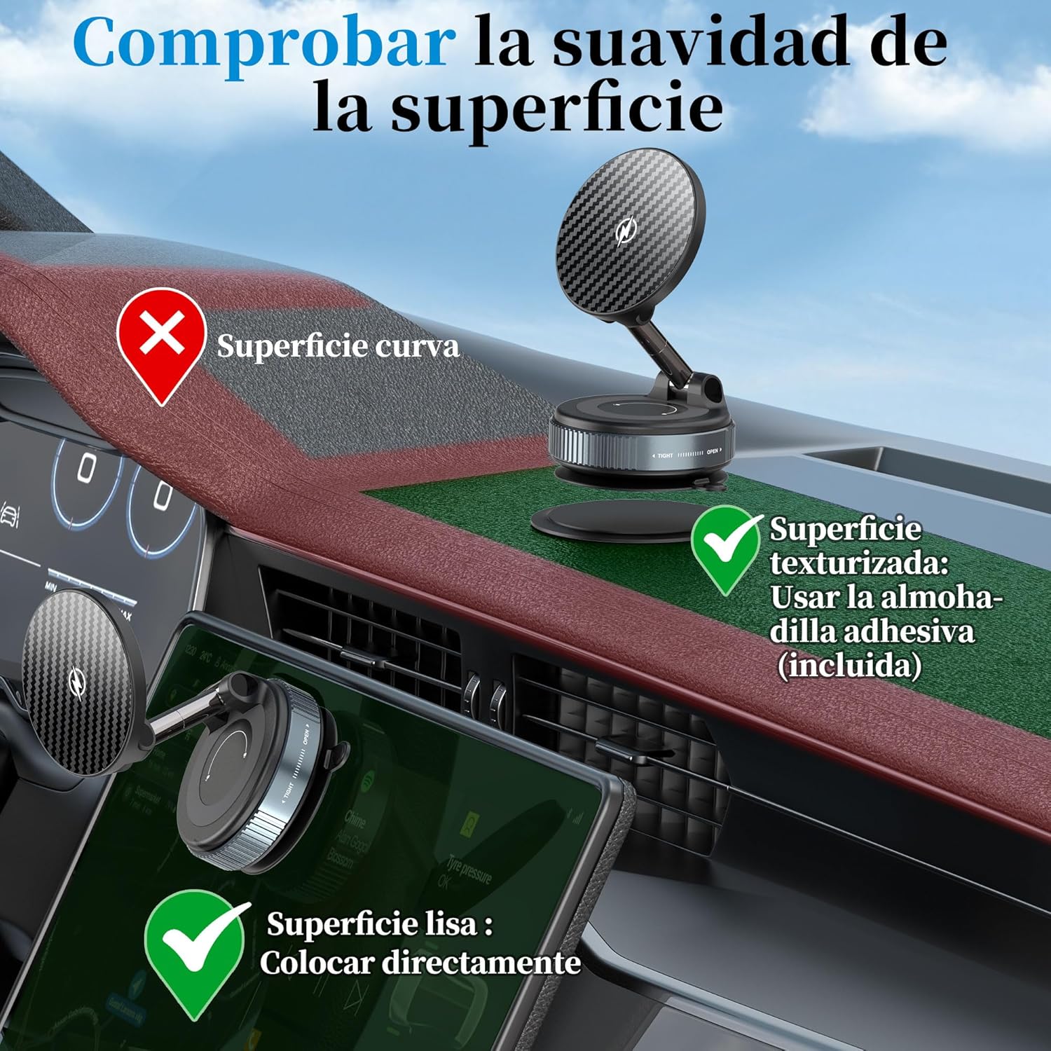 Thumbnail 1 de PlusAcc soporte magnético 15 W para coche