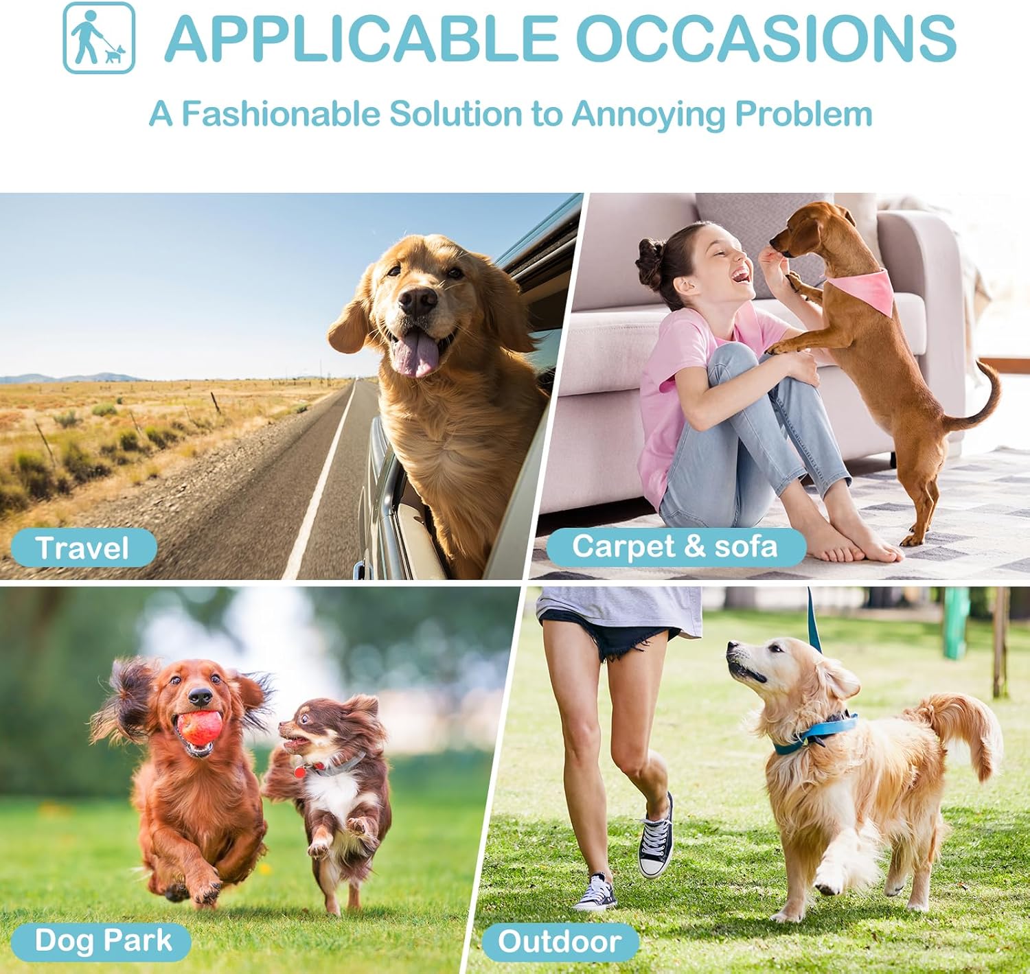 Detalle de Avont 3 Pack Reusable Dog Diapers – Medium, Pink/Yellow/Black Dots