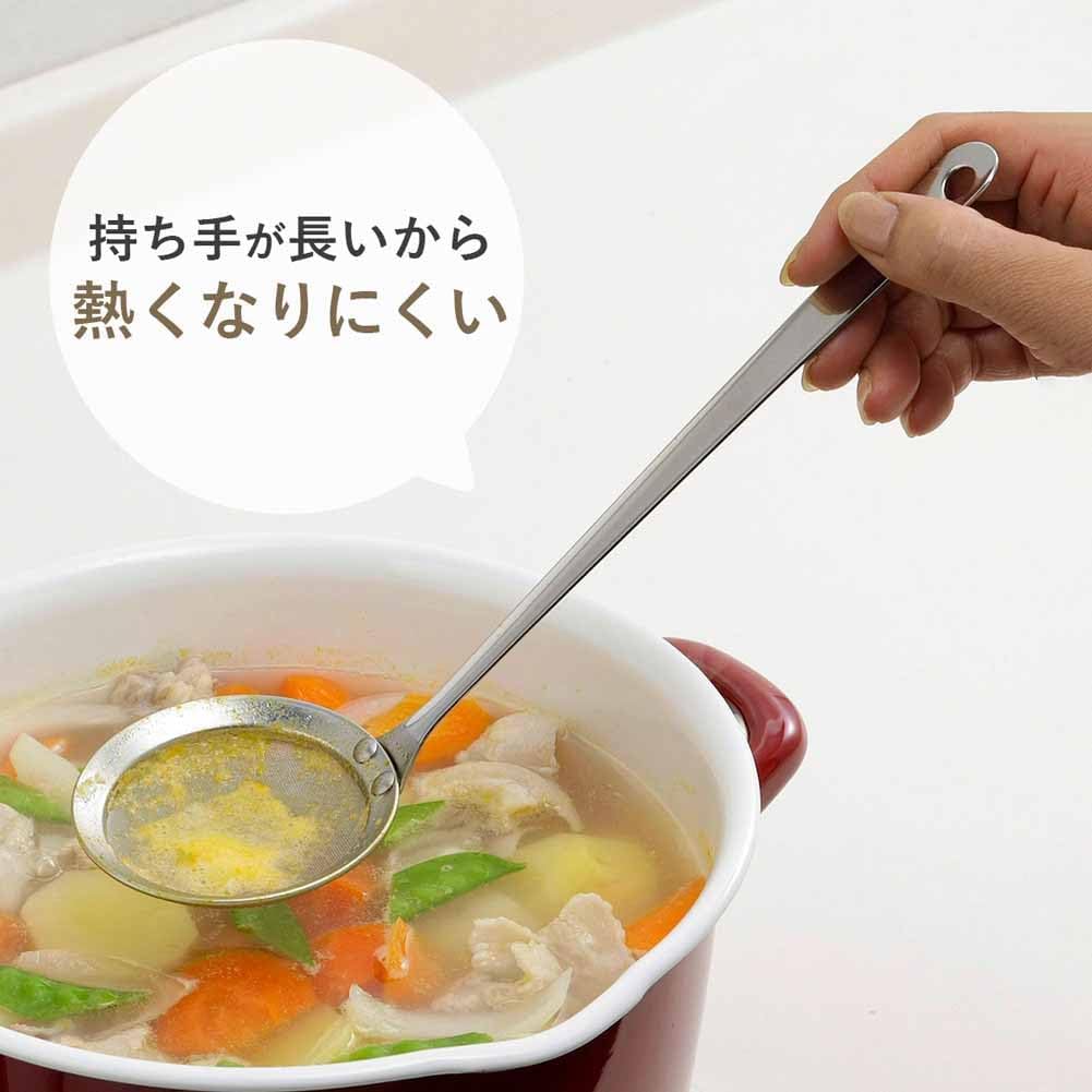 Detalle 2 de 下村企販 27538 あく取り名人 25.5cm ステンレス製・60メッシュ・食洗機対応