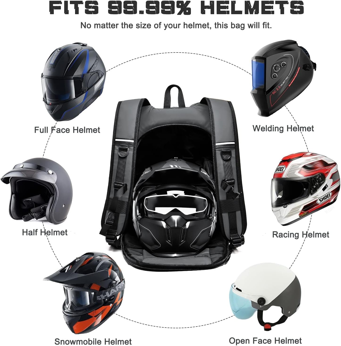 Thumbnail 3 de HYC00 Mochilas de Motocicleta para Hombres