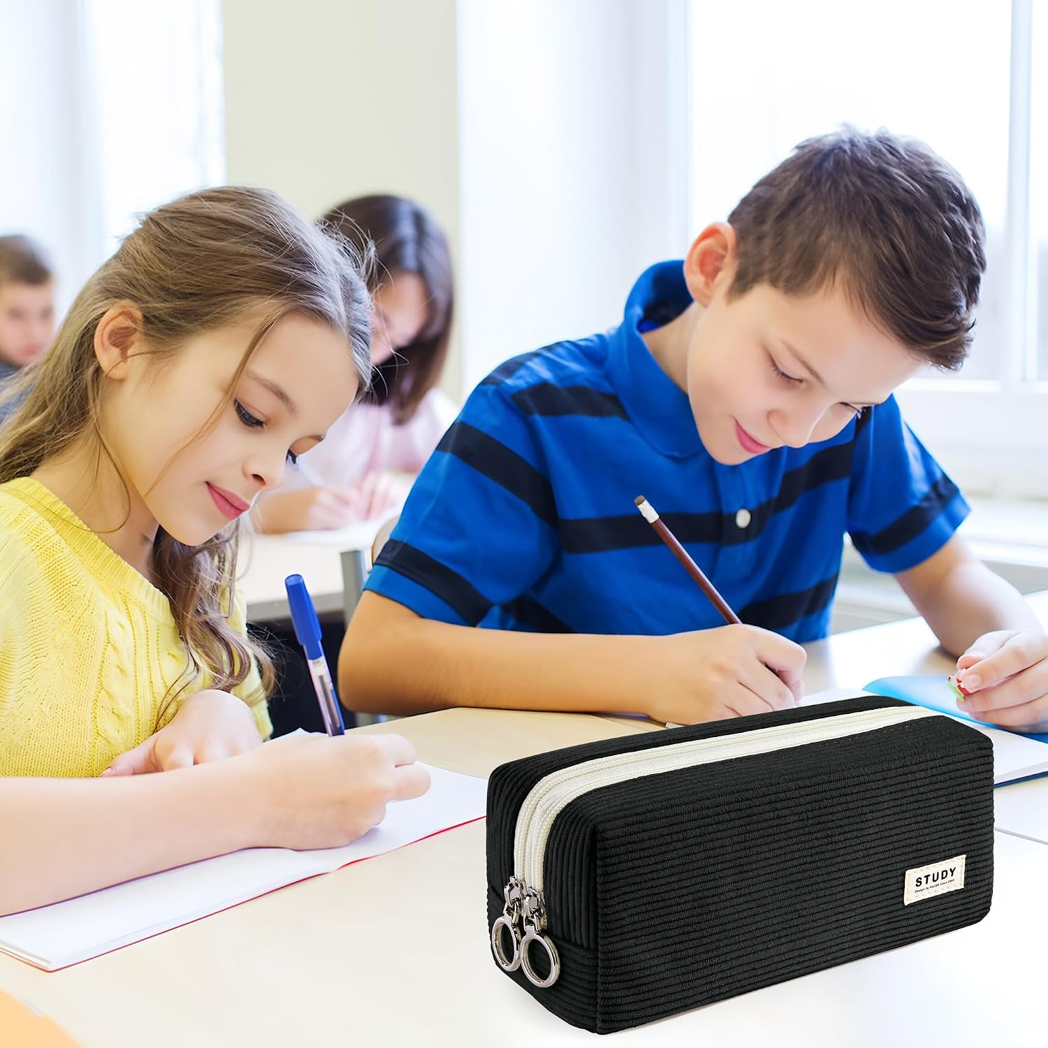 Thumbnail 6 de KALIDI Mäppchen Federmäppchen mit doppeltem Reißverschluss – Pencil Case für Mädchen, Teenager & Erwachsene