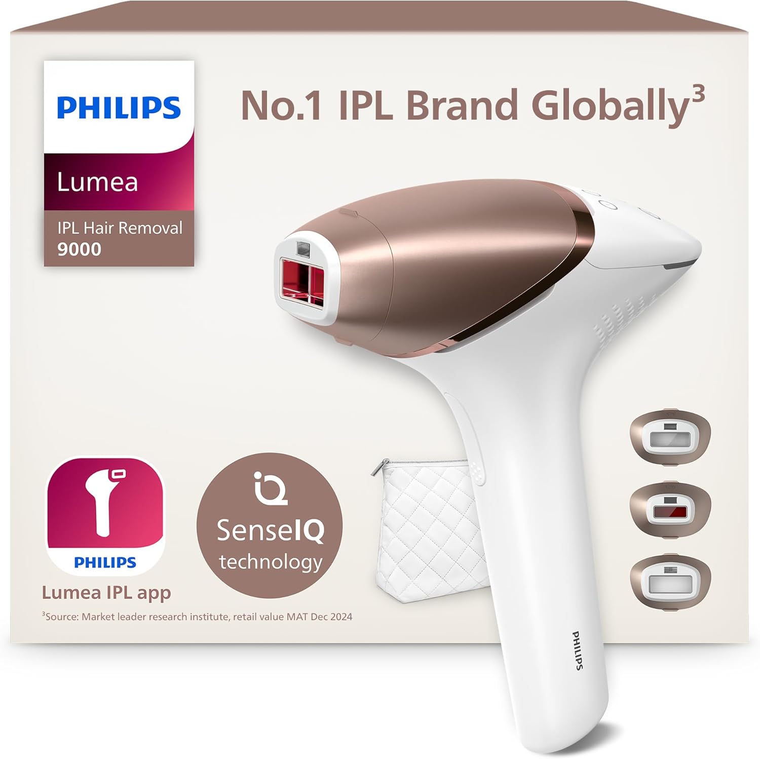 Detalle de Philips Lumea 9000 Series IPL Hair Removal Device (BRI955/00) – SenseIQ tech, 3 attachments, corded & cordless