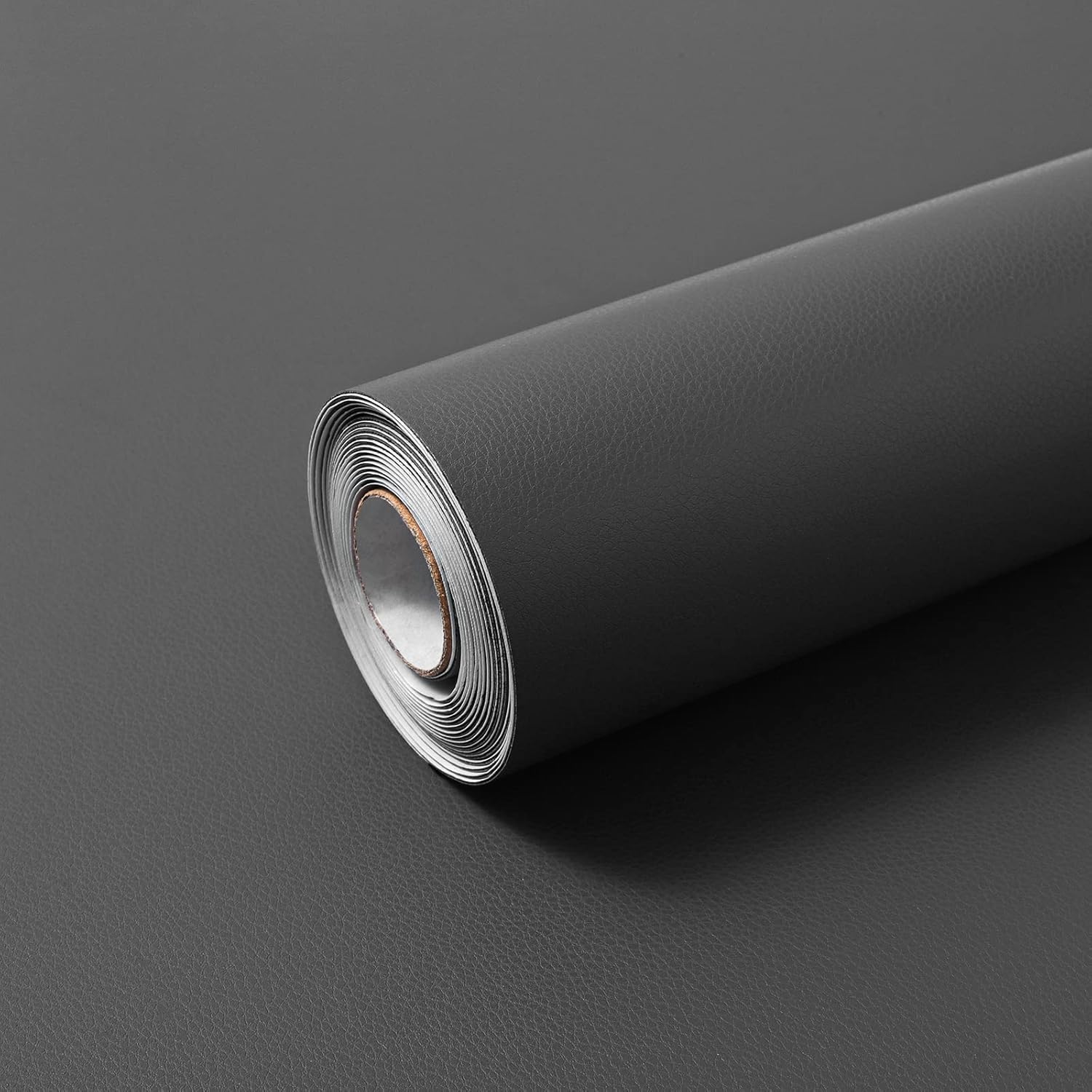 Detalle de Hode cuero adhesivo 44x300 cm parche gris