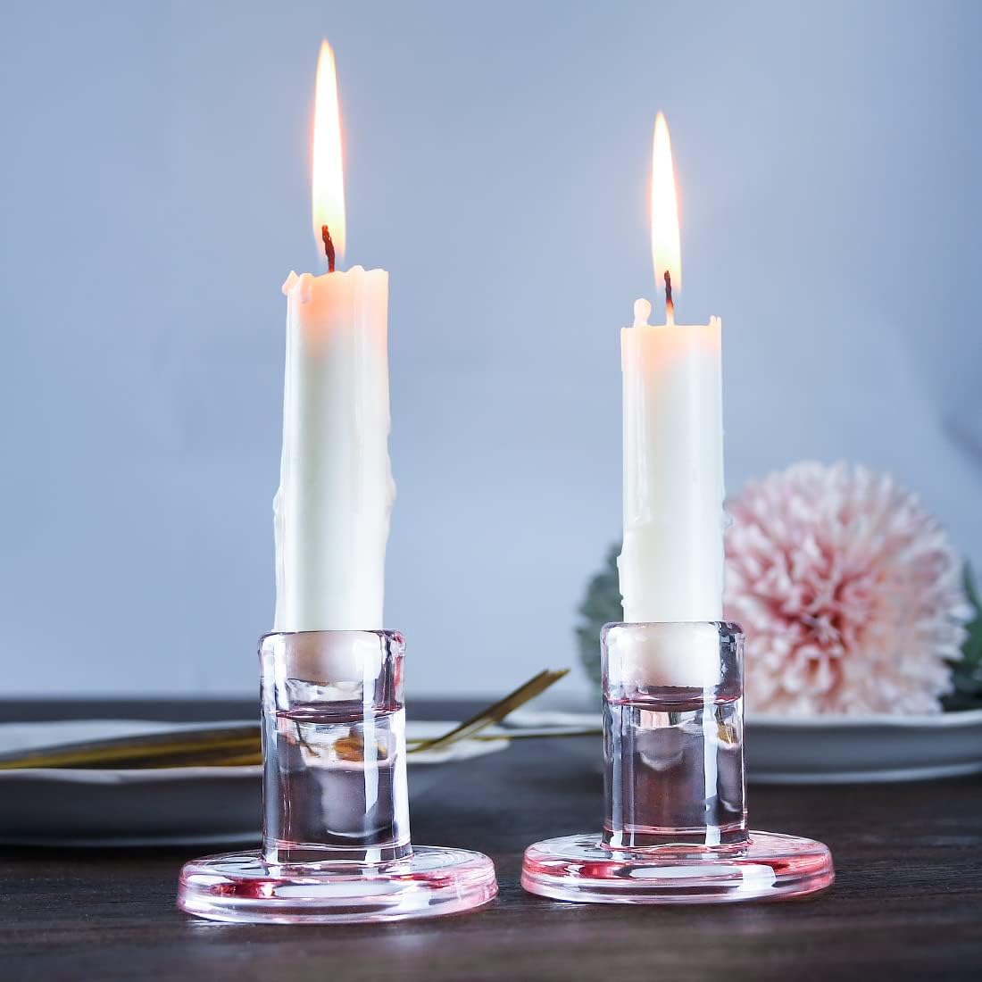 Thumbnail 5 de TELOSMA Pink Glass Candle Holders 6PCS 0.85in