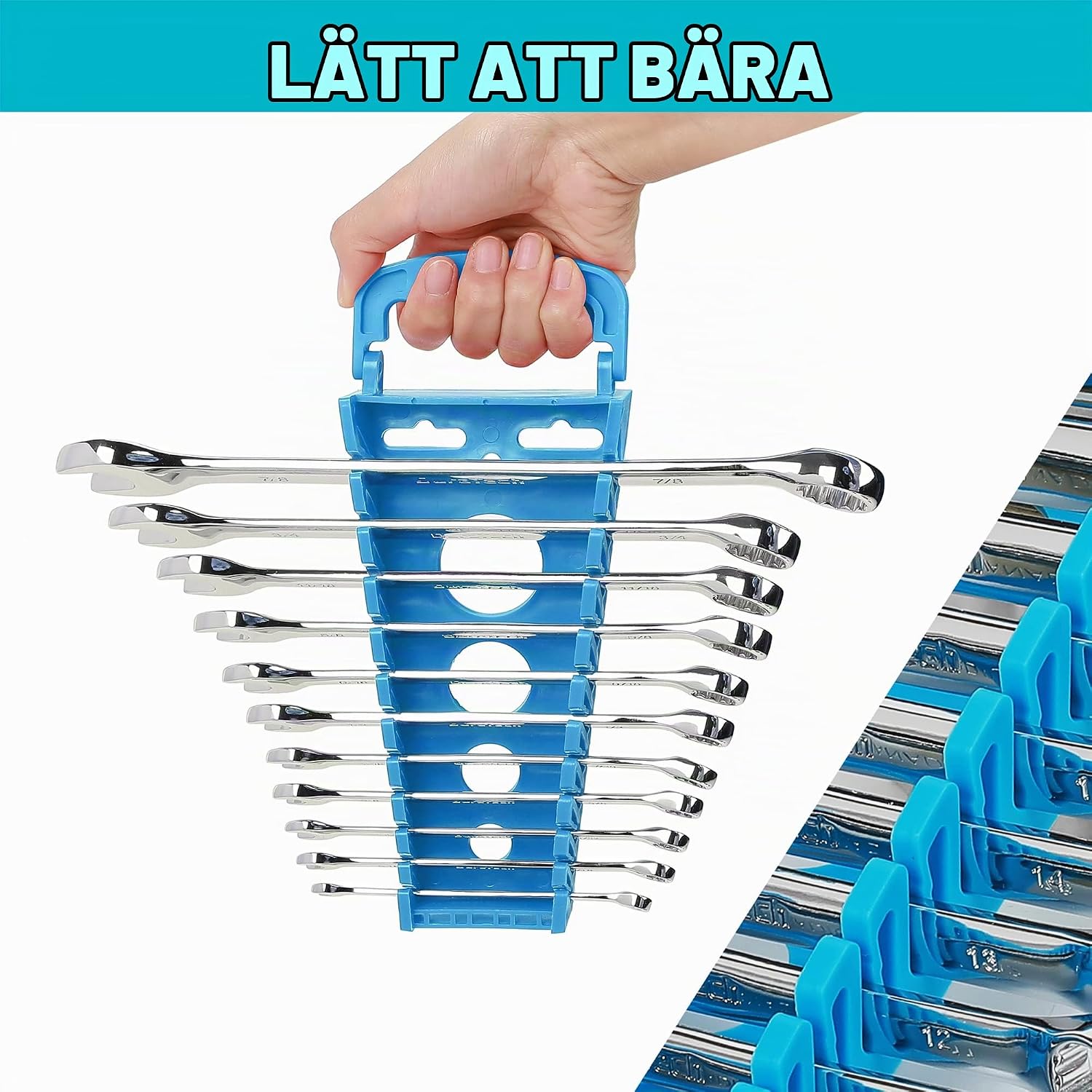 Detalle 1 de DURATECH kombinationsnyckelsats, 11 delar, 8–19 mm, 12-kant i kromvanadinstål