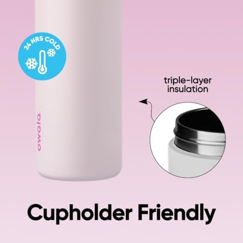 Thumbnail 3 de Owala FreeSip - Stainless Steel 24 oz (710 ml) — Dreamy Field (Black/Purple)