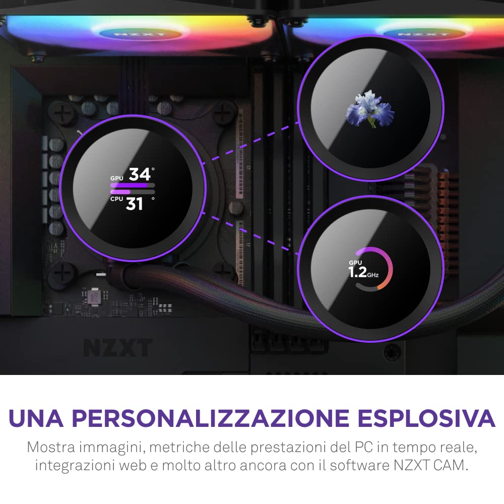Detalle 2 de NZXT Kraken 280 RGB AIO Raffreddamento CPU