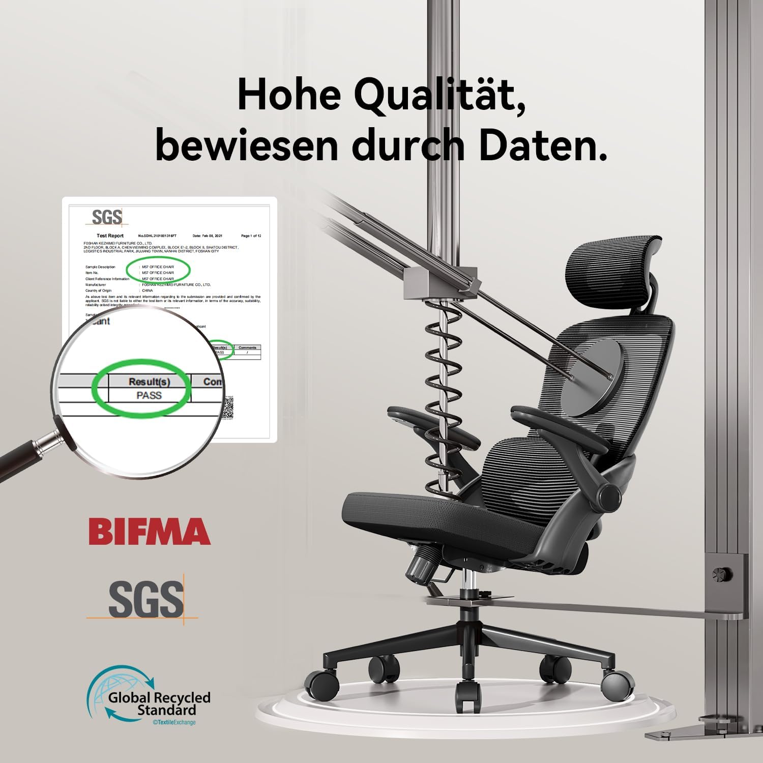 Thumbnail 6 de SIHOO M102C ergonomischer Bürostuhl mit 3D-Armlehnen