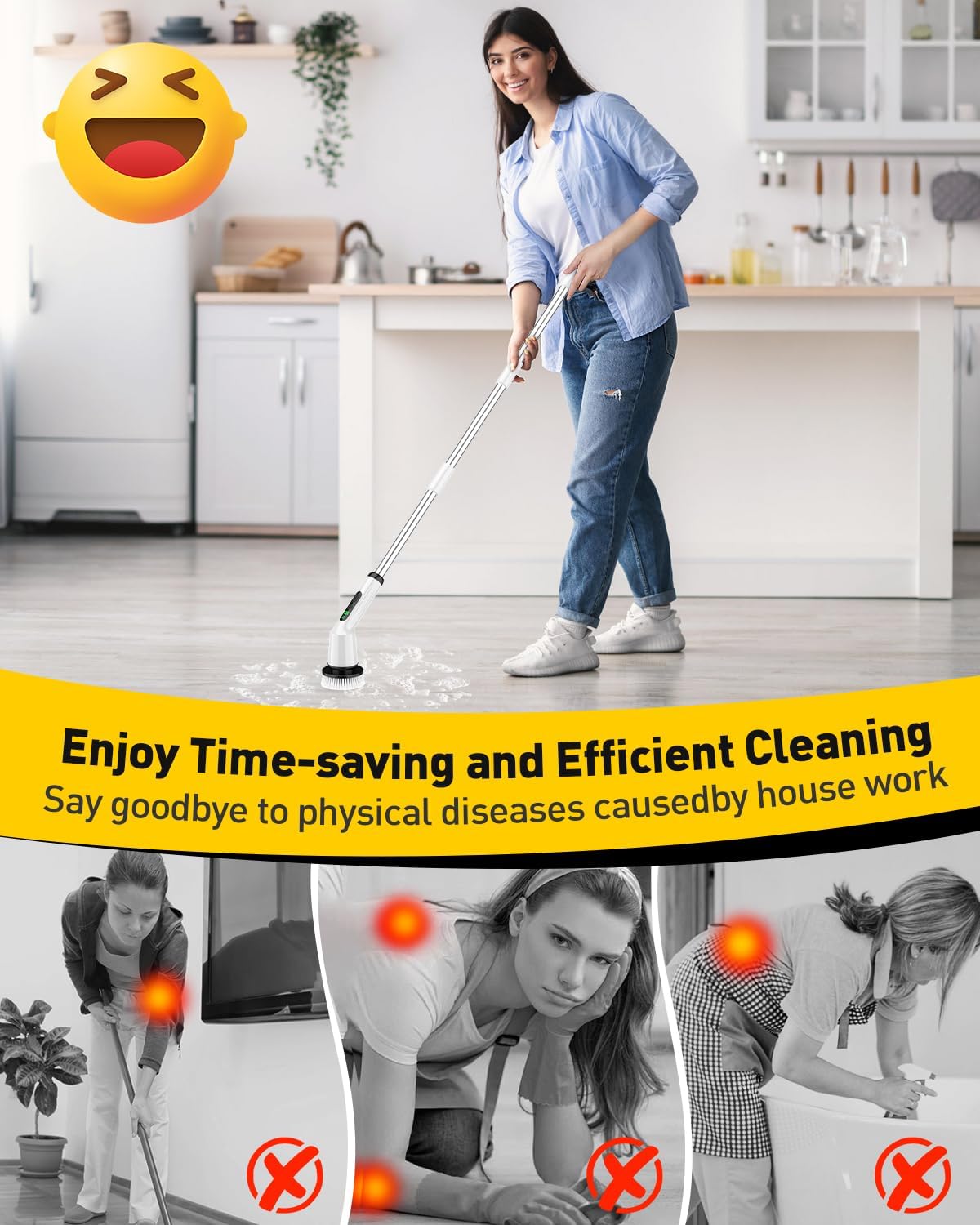 Detalle 2 de Electric Spin Scrubber 2-Speed Cordless Brush 🧽