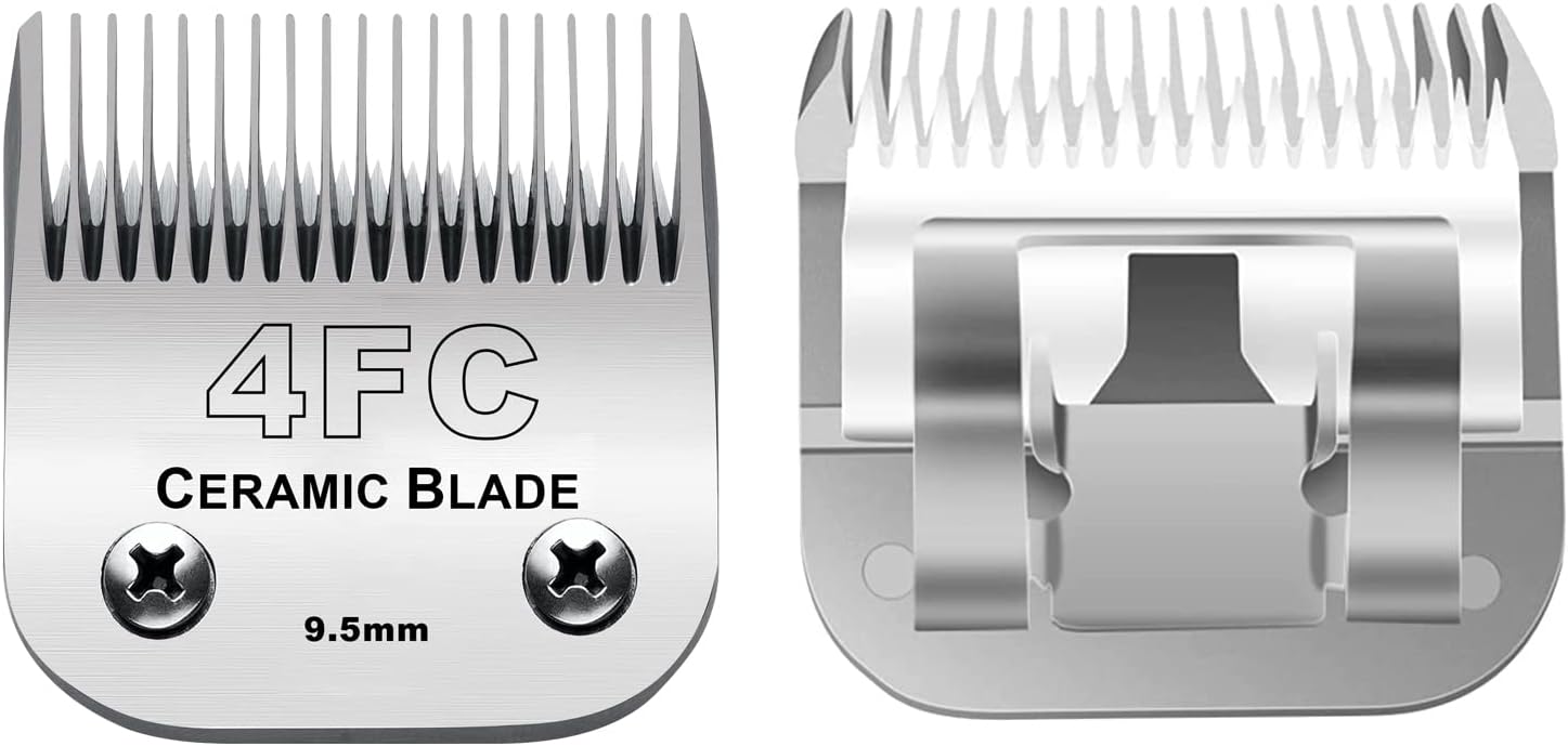Detalle de Cosyonall 2Pack 4FC Detachable Pet Dog Grooming Clipper Blades – Compatible with Andis, Oster A9 & Wahl KM Series