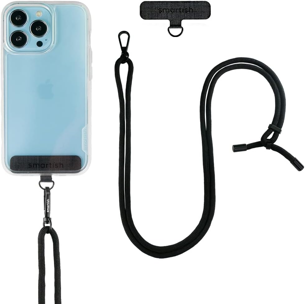 Detalle de Smartish Case Clinger Phone Lanyard with Adjustable Black Rope Strap