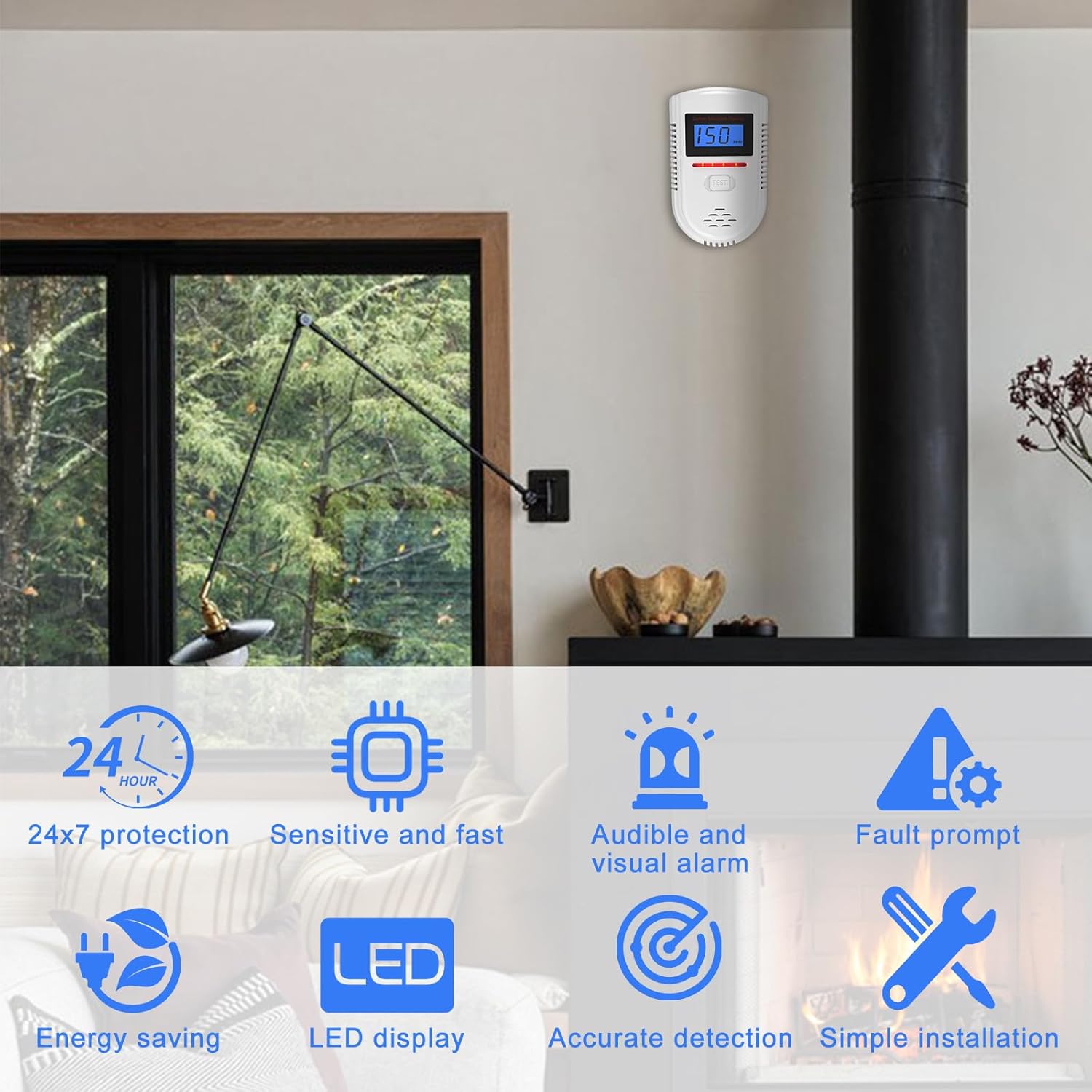 Thumbnail 3 de Carbon Monoxide Detector with LED display 85 dB