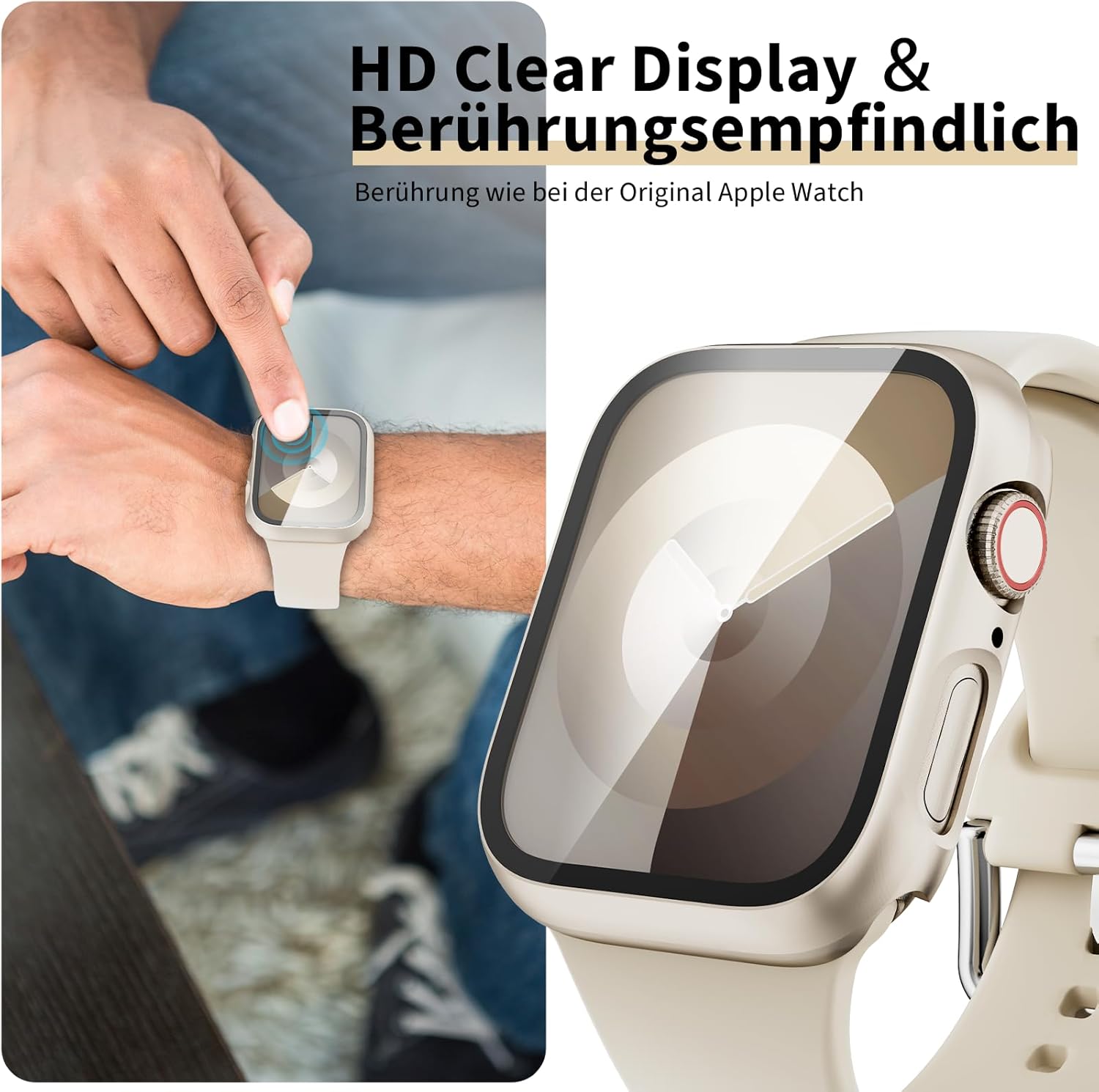 Thumbnail 5 de Lovmunia 3-Stück Schutzhülle mit Displayschutzfolie 40 mm – Kompatibel mit Apple Watch SE3/SE2/SE/6/5/4