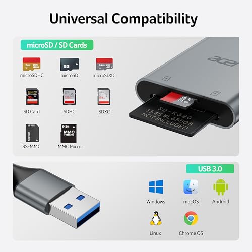 Thumbnail 6 de Acer Lector de Tarjetas USB 3.0 (2 ranuras) SD/Micro SD Card Reader USB-A