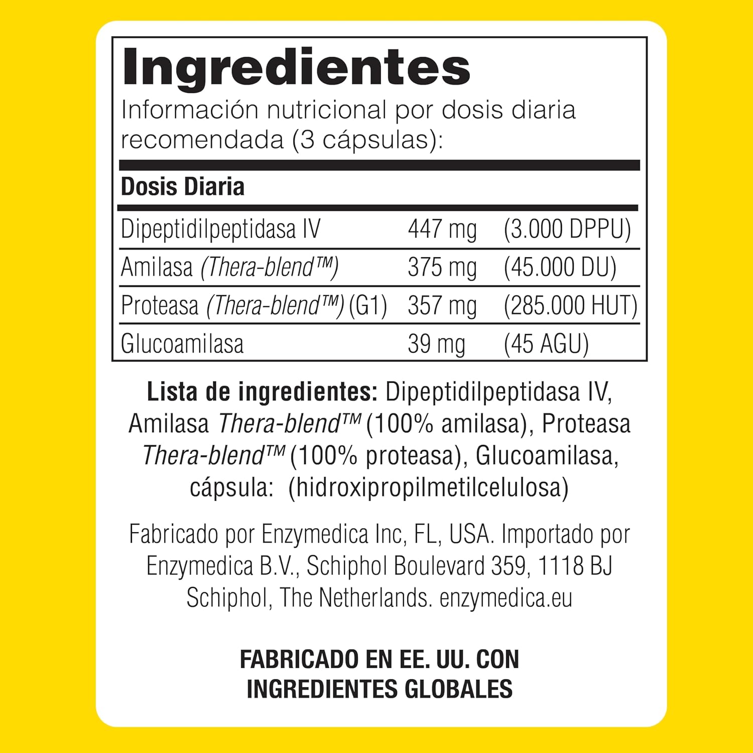 Detalle 2 de Enzymedica Glutenease 60 cápsulas