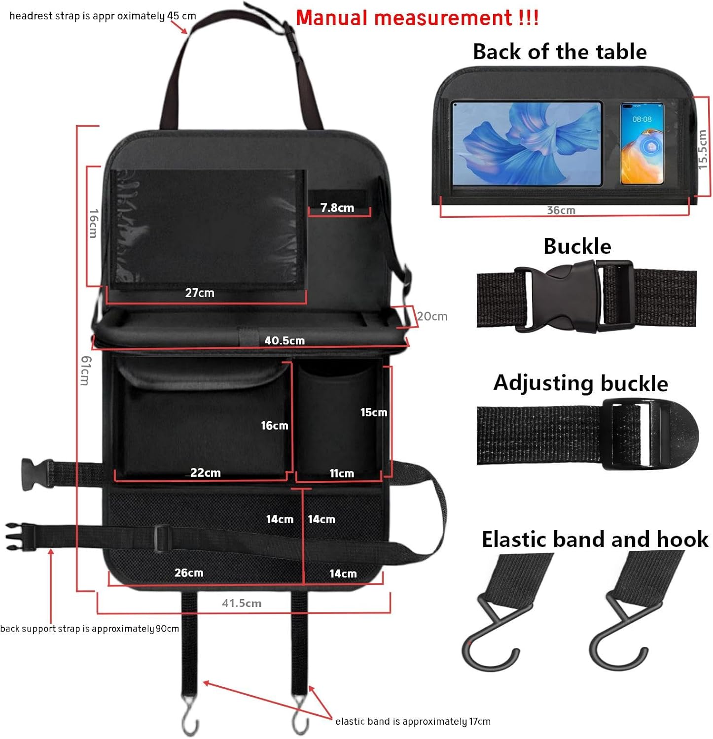 Detalle de TCJJ Car Seat Organiser 2-pack
